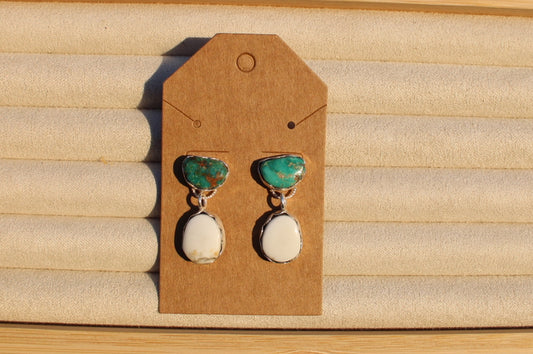 Sierra Bella and White Buffalo Dangle Earrings