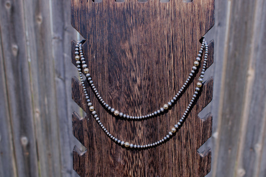 Gold Filled 3-6mm Graduated Sterling Silver Pearls