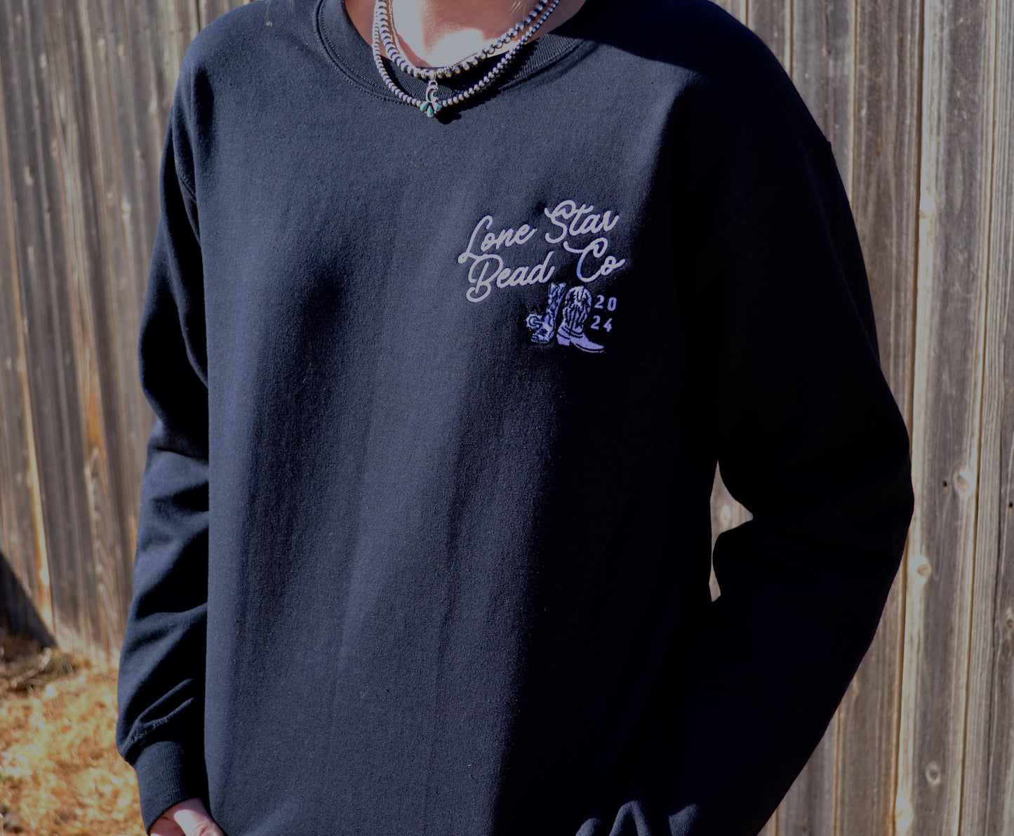 Lone Star Bead Co Embroidered Crewneck